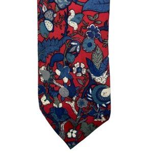 Vintage ClayBrooke men’s neck tie pink and blue 100% silk Made in USA